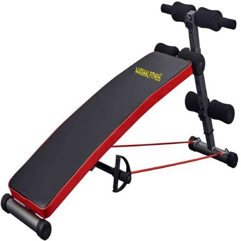 Marshal Fitness Sit Up Bench Gym Exercise Decline Adjustable Workout Bench 