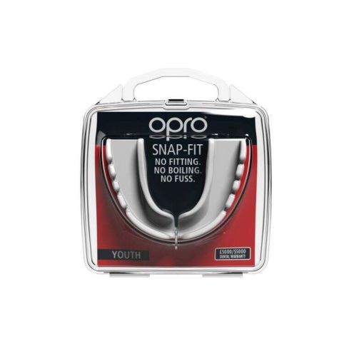 Opro Mouthguard Snap-Fit Junior Full Pack White