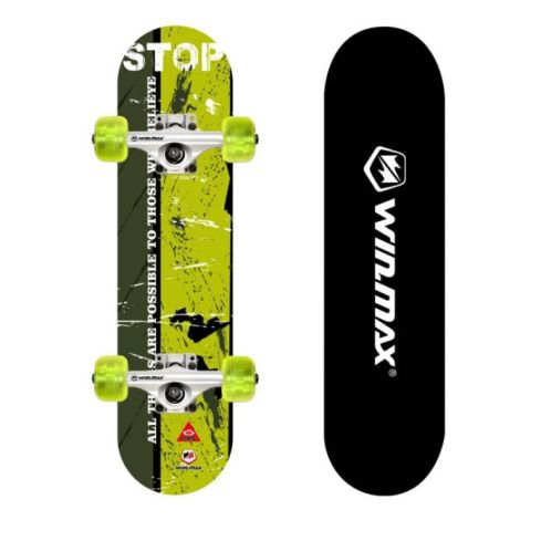 WinMax Skateboard Deck for Beginners and Adults, 9 Ply 31 x 8 Inch, 50 x 36 mm PU Wheel