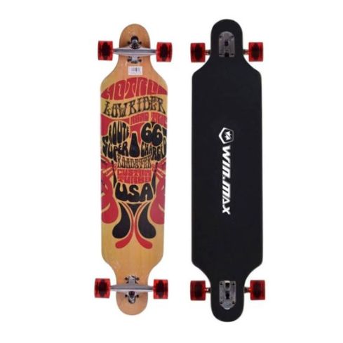 WinMax Route-E Long Skateboard, 9 Ply Chinese Maple 41'' x 9.5'' Style-1