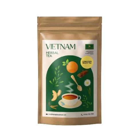 The Caphe Vietnam Herbal Cordyceps Beauty Tea, 20 Sachets/box