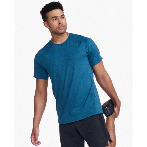 2XU Men's Motion  Short Sleeve T-Shirt Blue
