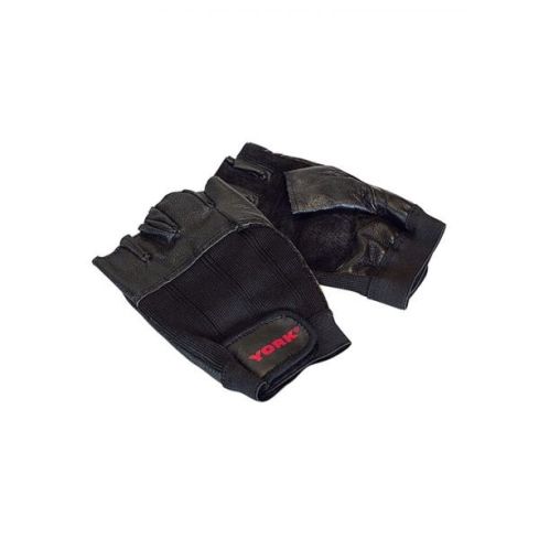 York Fitness Leather Weight Lifting Gloves L
