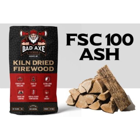 Bad Axe Firewood - Ash 40L Sack Approx 15kg