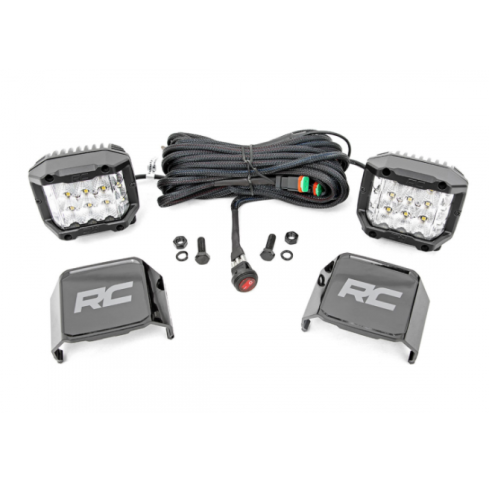 Rough Country Spotlights (Wide Angles) 3-inch Wide Angle Osram Led Lights - (Pair)