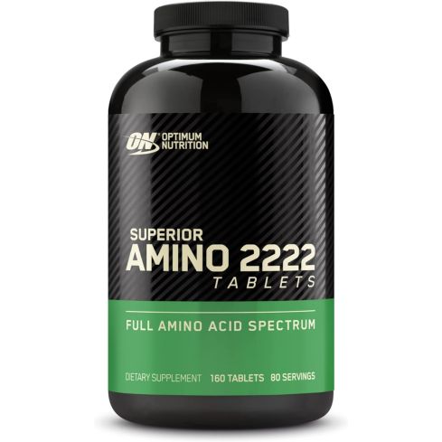 Optimum Nutrition (ON) Superior Amino 2222 Tablets, Complete Essential Amino Acids, EAAs to Maintain Muscle Tissue - 160 Tablets