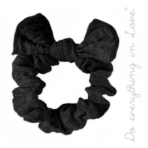 Judson & Co Wrinkled knotted bow hair scrunchie, Do everything in Love brand