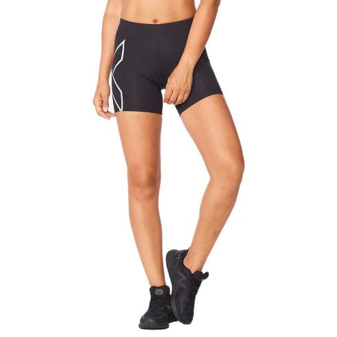 2XU Women's Core Compression 5 Inch Shorts-Black / Silver