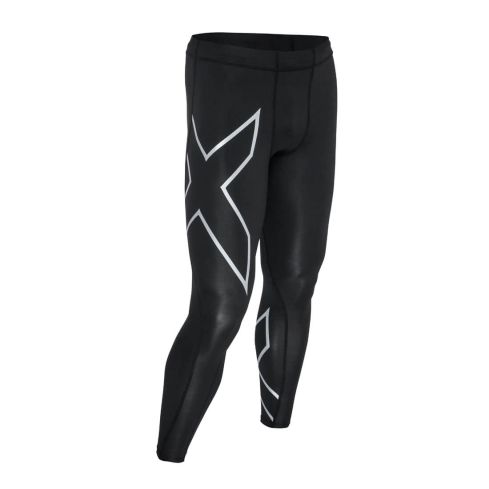 2XU Men's Core Compression Tights Pants -Black / Silver