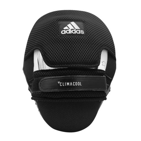 Adidas Hybrid Curved Punch Mitts - Black/White/Silver 26x17x8cm