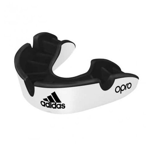 Adidas Mouth Guard Opro Silver Gen4 - White/Black Senior