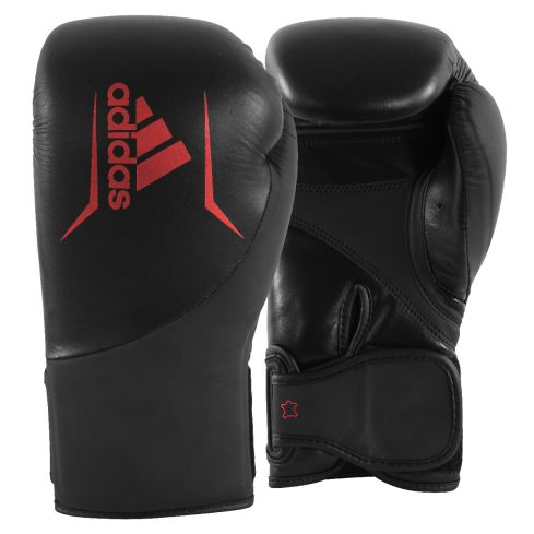 Adidas Speed 200 Boxing Gloves - Black/Red 14-oz