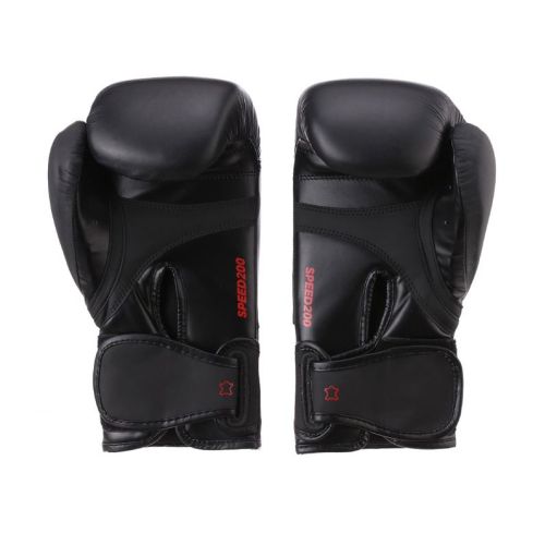 Adidas Speed 200 Boxing Gloves - Black/Solar Red