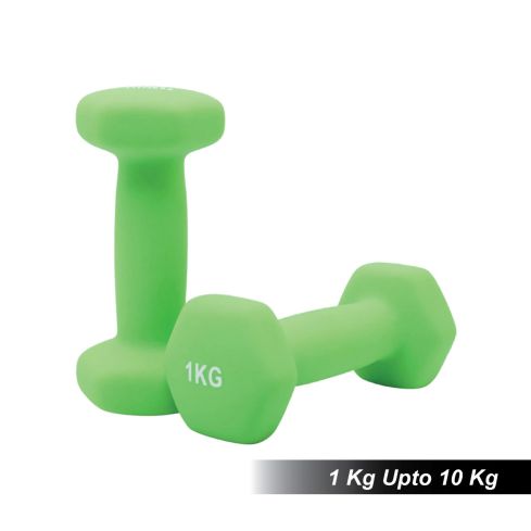 1441 Fitness Neoprene Hex Dumbbells 1 to 10 KG (Sold as Pair)