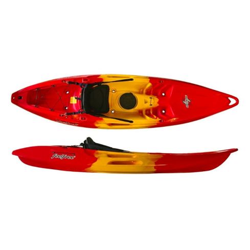 Feelfree Nomad, Single Sit on Kayak with Wheel, Red/Yellow/Red Lava 