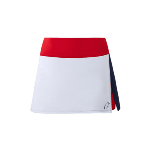 O´Padel Skirt With Slit White, Navy Blue & Red