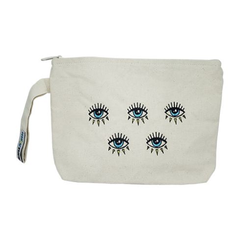 Pamplemousse Eye Embroidery Canvas Pouch