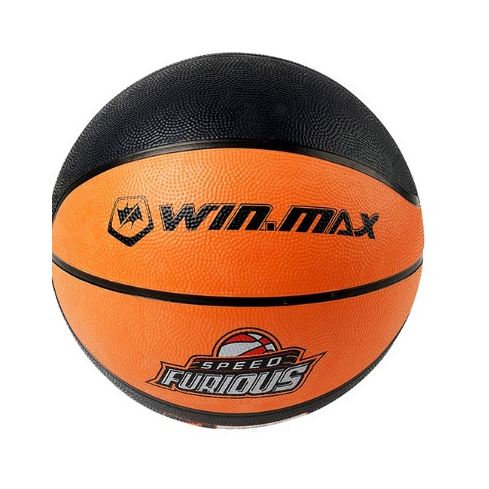 Winmax Zone Rubber Basketball, Orange/Black