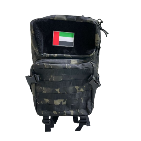 Mini Durable Backpack For Outdoor And Fitness Black Camo