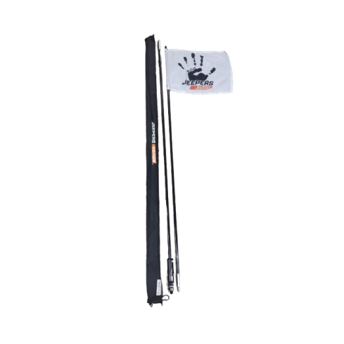 Jeepers 9ft Off-road Quick Release Flag Pole, Center Split With Carry Bag