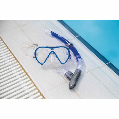 Zoggs Combo Reef Explorer Snorkel - Blue Clear