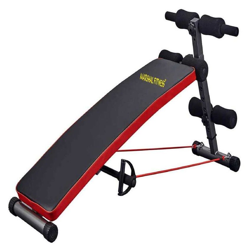 Marshal Fitness Sit Up Bench Gym Exercise Decline Adjustable Workout Bench 