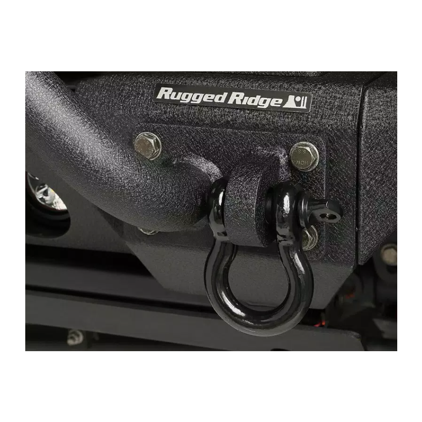 Rough Country Rugged Ridge D-ring Shackles, 3/4-inch, Black, Pair