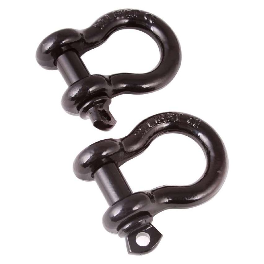 Rough Country Rugged Ridge D-ring Shackles, 3/4-inch, Black, Pair