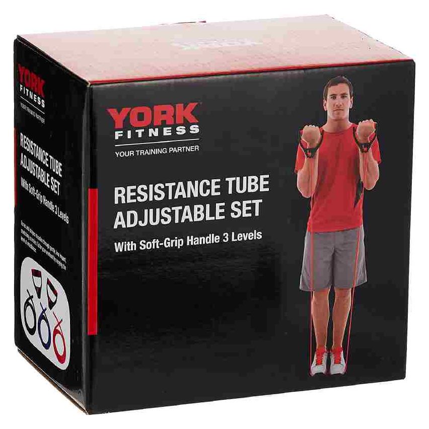 York Fitness 5 - Piece Deluxe Adjustable Resistance Tube Set