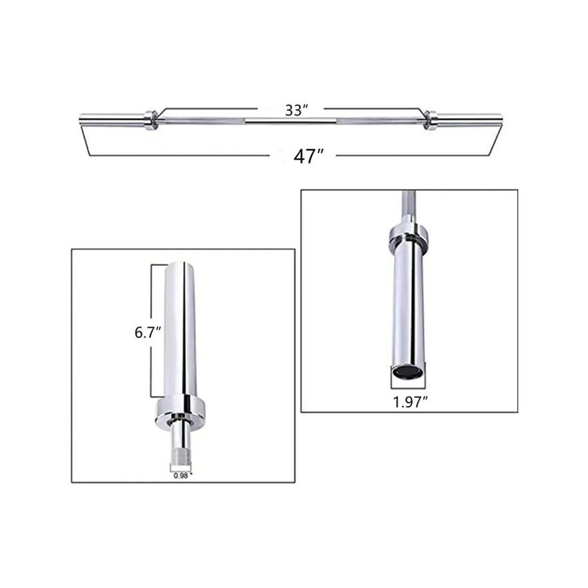 1441 Fitness Olympic Straight Bar - 4 ft  / 7 kg