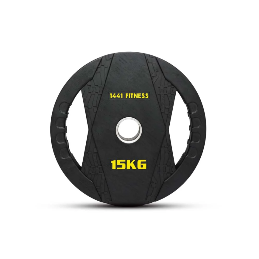 1441 Fitness Black Rubber Dual Grip Plate - 2.5 Kg To 20 Kg (Sold As Per Piece)