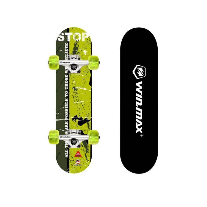 WinMax Skateboard Deck for Beginners and Adults, 9 Ply 31 x 8 Inch, 50 x 36 mm PU Wheel