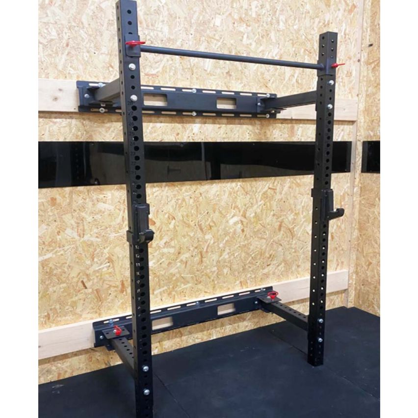 1441 Fitness Heavy Duty Wall Mounted Foldable Squat Rack 