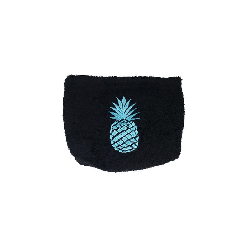 Pamplemousse Beach Pouch with Pineapple Embroidery