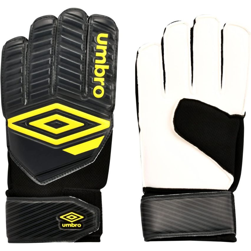Umbro Junior Classico Goal Keeper Gloves Carbon / Golden Kiwi / Black