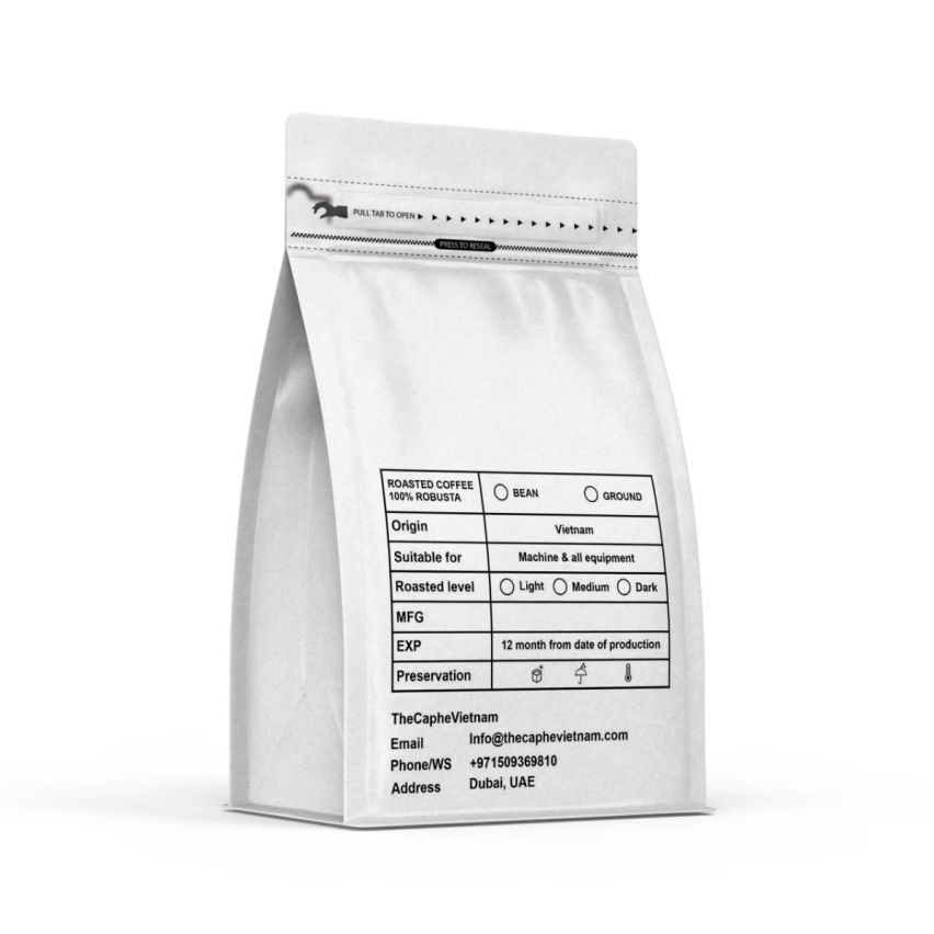 The Caphe Vietnam Fine Robusta Blended Vietnamese Whole Beans Coffee 