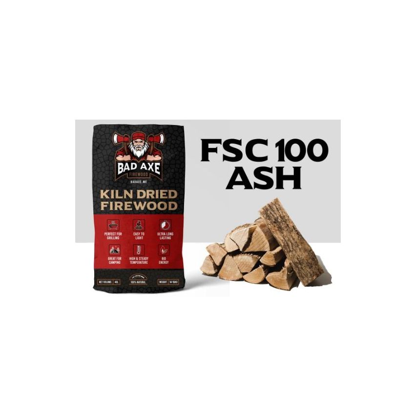 Bad Axe Firewood - Ash 40L Sack Approx 15kg