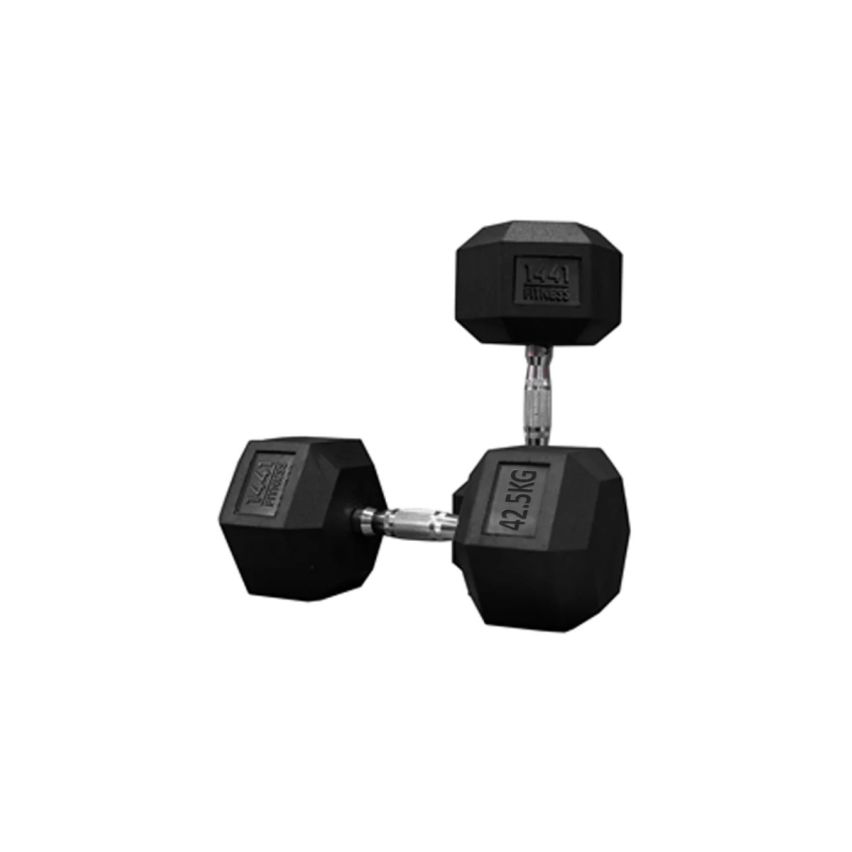 1441 Fitness Rubber Hex Dumbbells 2.5Kg - 50 Kg Sold As Pairs