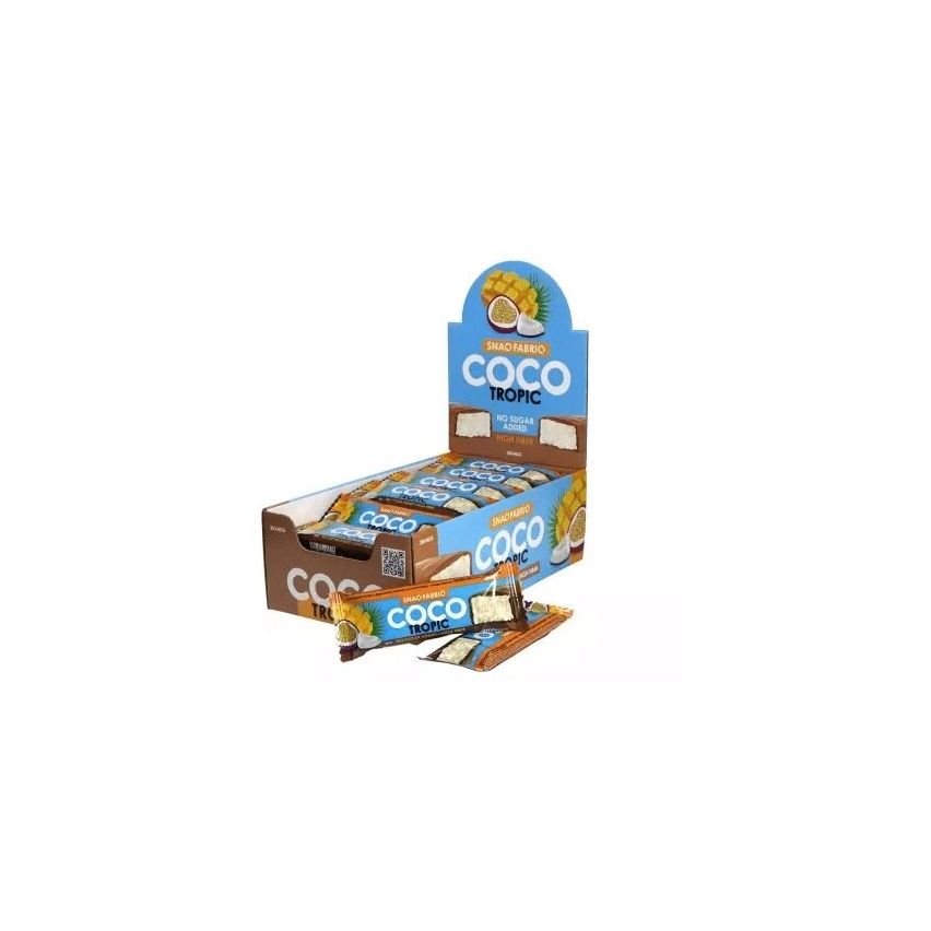 Snaq Fabriq Sugar-free Coconut Bar 40g - Mango-passionfruit