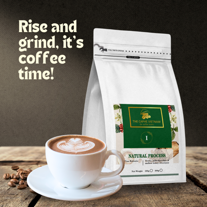 The Caphe Vietnam Fine Robusta (Natural Process) Vietnamese Whole Beans Coffee