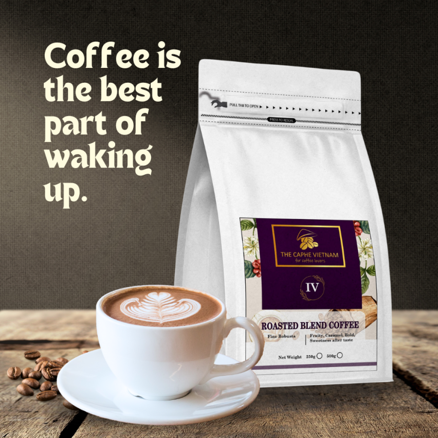 The Caphe Vietnam Fine Robusta Blended Vietnamese Whole Beans Coffee 