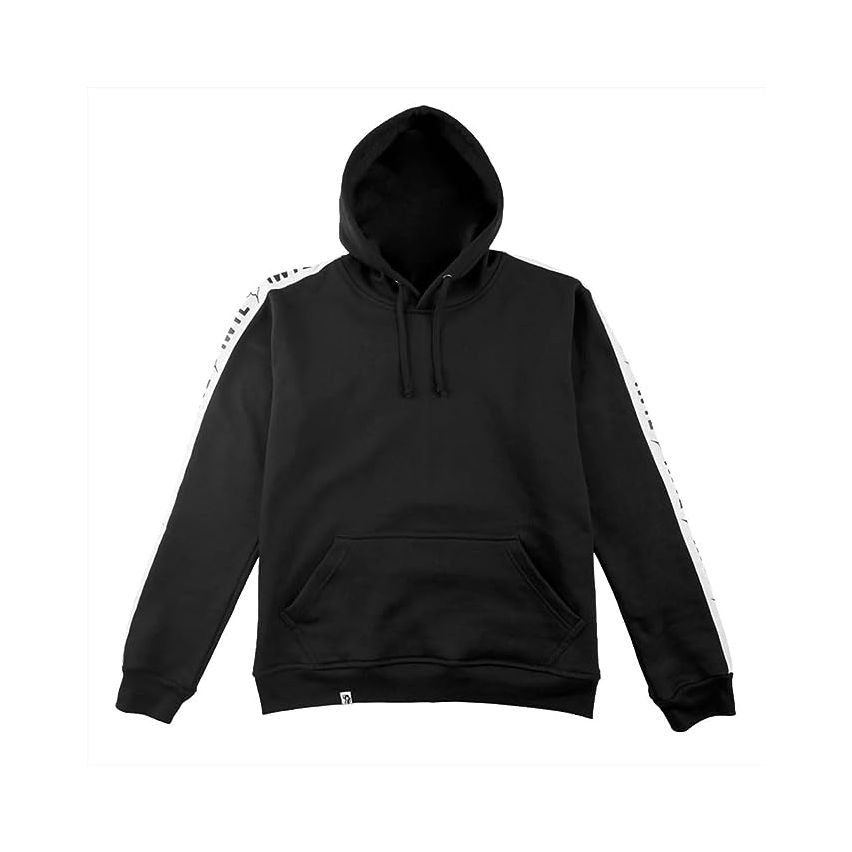 Iwyl Real And Human Black Hoodie For Men With Dtg Print 'be Real. Be Human.' 