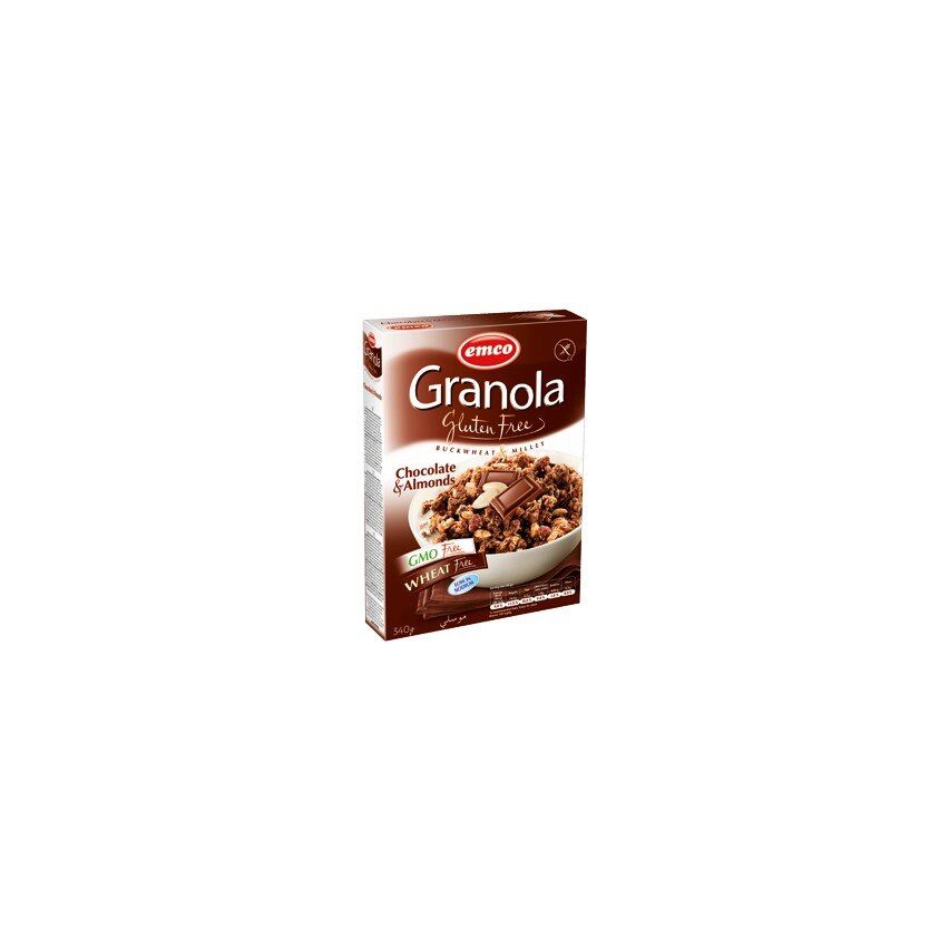 Emco Gluten Free Granola With Chocolate And Almonds 340g