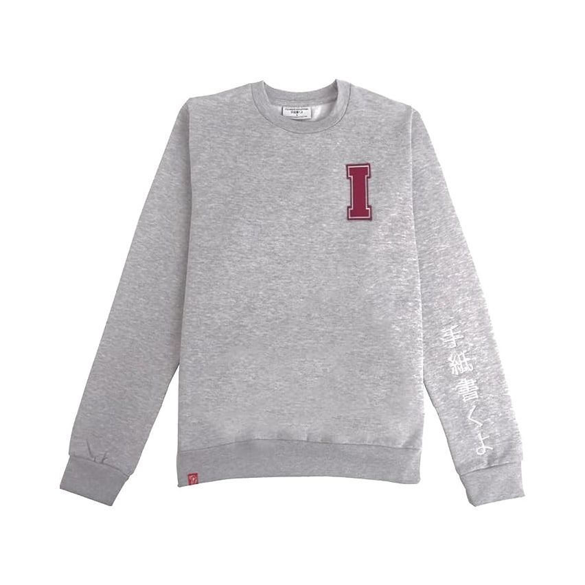 Iwyl Japanese Varsity Sweatshirt In Grey Color For Men 
