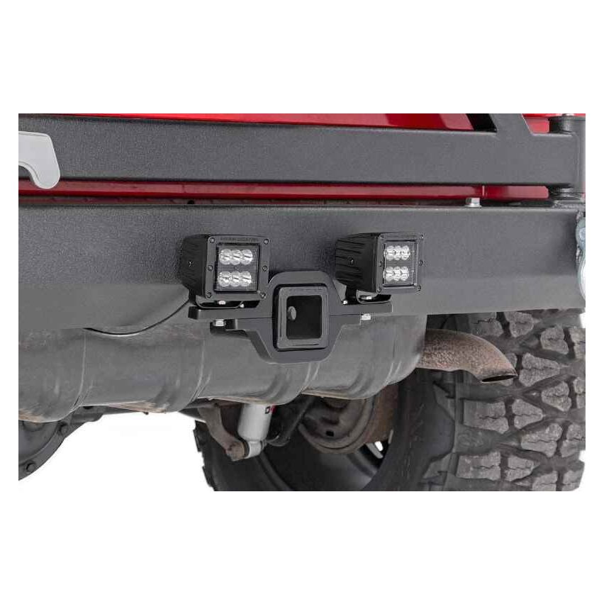Rough Country Spotlights 2-inch Square Cree Led Lights - (Pair | Black Series)