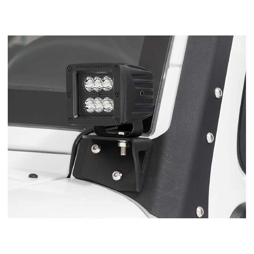 Rough Country Spotlights 2-inch Square Cree Led Lights - (Pair | Black Series)