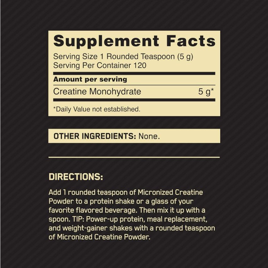 Optimum Nutrition Gold Standard 100% Whey Protein Powder (2 Pound) and  Micronized Creatine Monohydrate Powder (120 Servings)