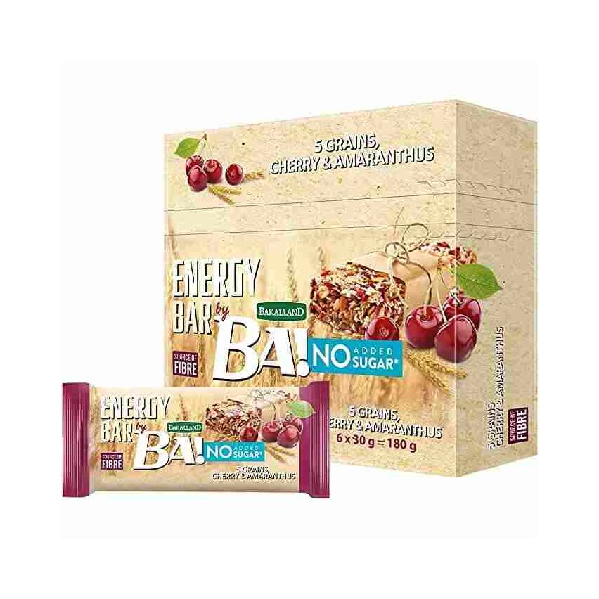 Bakalland Crunchy Energy Bar No Sugar Cherry & Amaranthus