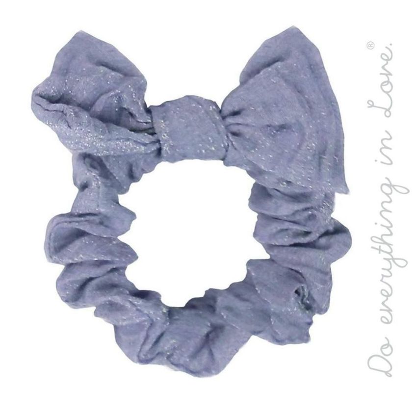 Judson & Co Wrinkled knotted bow hair scrunchie, Do everything in Love brand