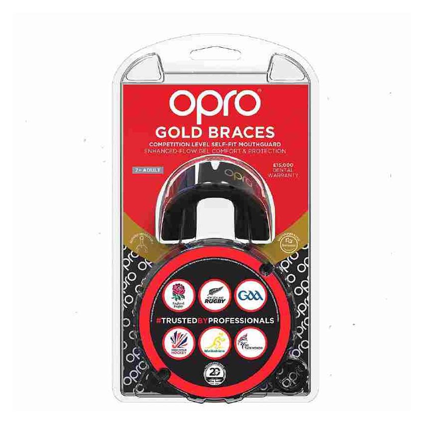 Opro Mouthguard Self-Fit Gen4 Full Pack Gold Braces